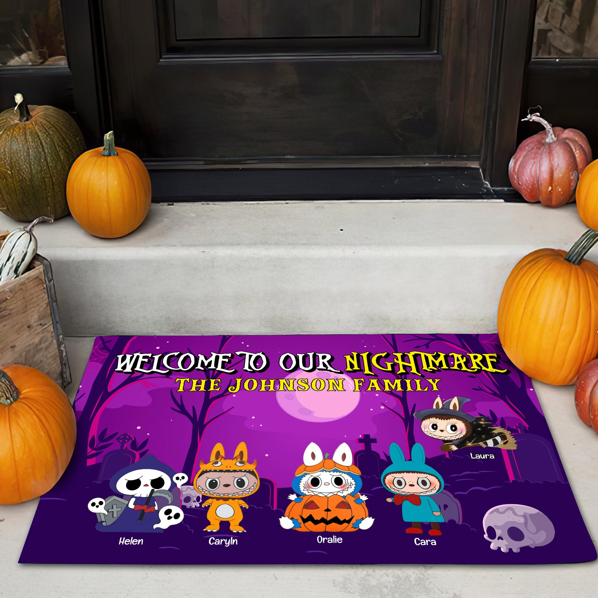 Personalized Gifts For Family Doormat Halloween 02XQLU300824 - Doormat - GoDuckee