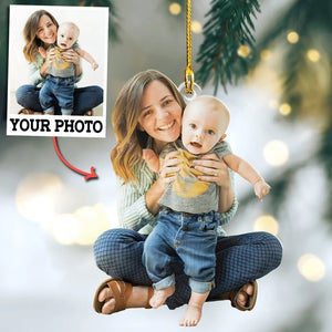 Custom Photo Gifts For Mom, Upload Mom With Kids Photo Christmas Ornament 19pgvp140924 - Ornament - GoDuckee