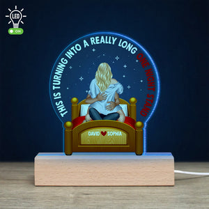 The Couple, One Night Stand, Personalized Couple 3D LED Light, Gift for Anniversary - Led Night Light - GoDuckee