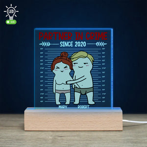 Romantic Couple, Love You Forever, Personalized 3D Led Light, Gifts For Funny Couple - Led Night Light - GoDuckee