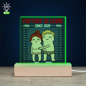 Romantic Couple, Love You Forever, Personalized 3D Led Light, Gifts For Funny Couple - Led Night Light - GoDuckee