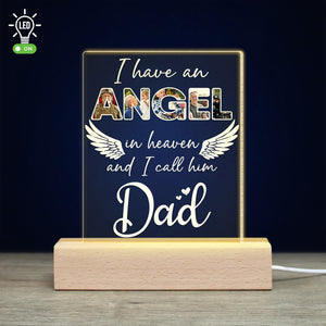 I Have An Angel In Heaven, Custom Photo Heaven 3D LED Light, Heaven Gift - Led Night Light - GoDuckee