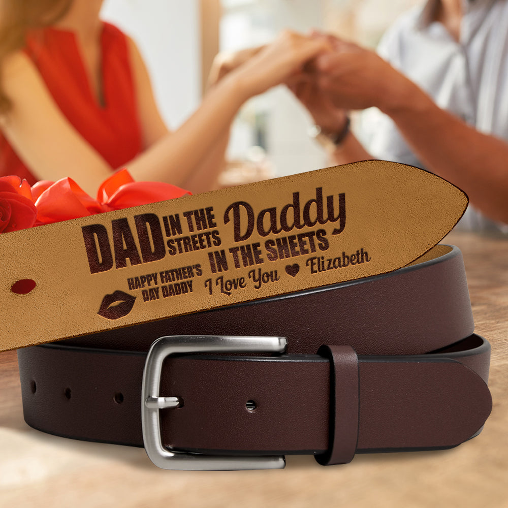 Personalized Secret Message Men's Belt 02KADT210524 - Belts - GoDuckee