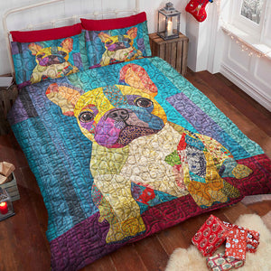 Pug French Bulldog Christmas Quilt Bed Set Gifts For Dog Lovers 01HUDT061124 - Blanket - GoDuckee