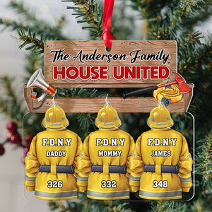 Personalized Gift For Firefighter Family Christmas Ornament 03HUPU171024 - Ornament - GoDuckee