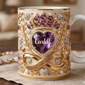 Crystal Heart Coffee Mug - Personalized Gifts For Moms And Grandmas 02padt100326 - Coffee Mug - GoDuckee