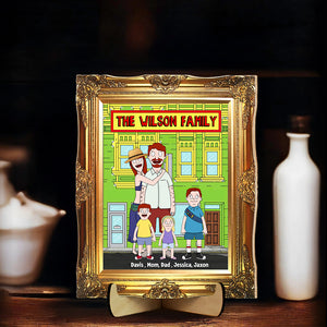 Personalized Gifts For Family Wood Sign Cartoon Family 02ACDT120225HG - Wood Sign - GoDuckee
