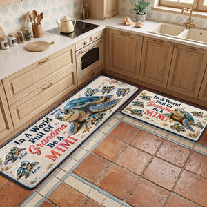Sea Turtle Family Runner Rug - Personalized Gifts For Grandma 04huta270826