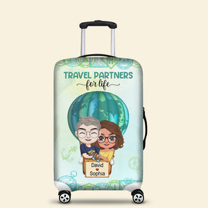 We Have Nothing To Lose And A World To See- Personalized Luggage Cover- Gift For Him/ Gift For Her-Couple Travel Luggage Cover - Tote Bag - GoDuckee