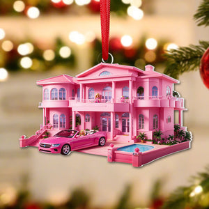 Personalized Pink House Ornament , Gift For Fan 02QHPO201123 - Ornament - GoDuckee