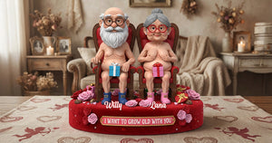 Naughty Old Couple Acrylic Plaque - Personalized Gifts For Couples 02ohmg270126 - Shaped Plaques - GoDuckee