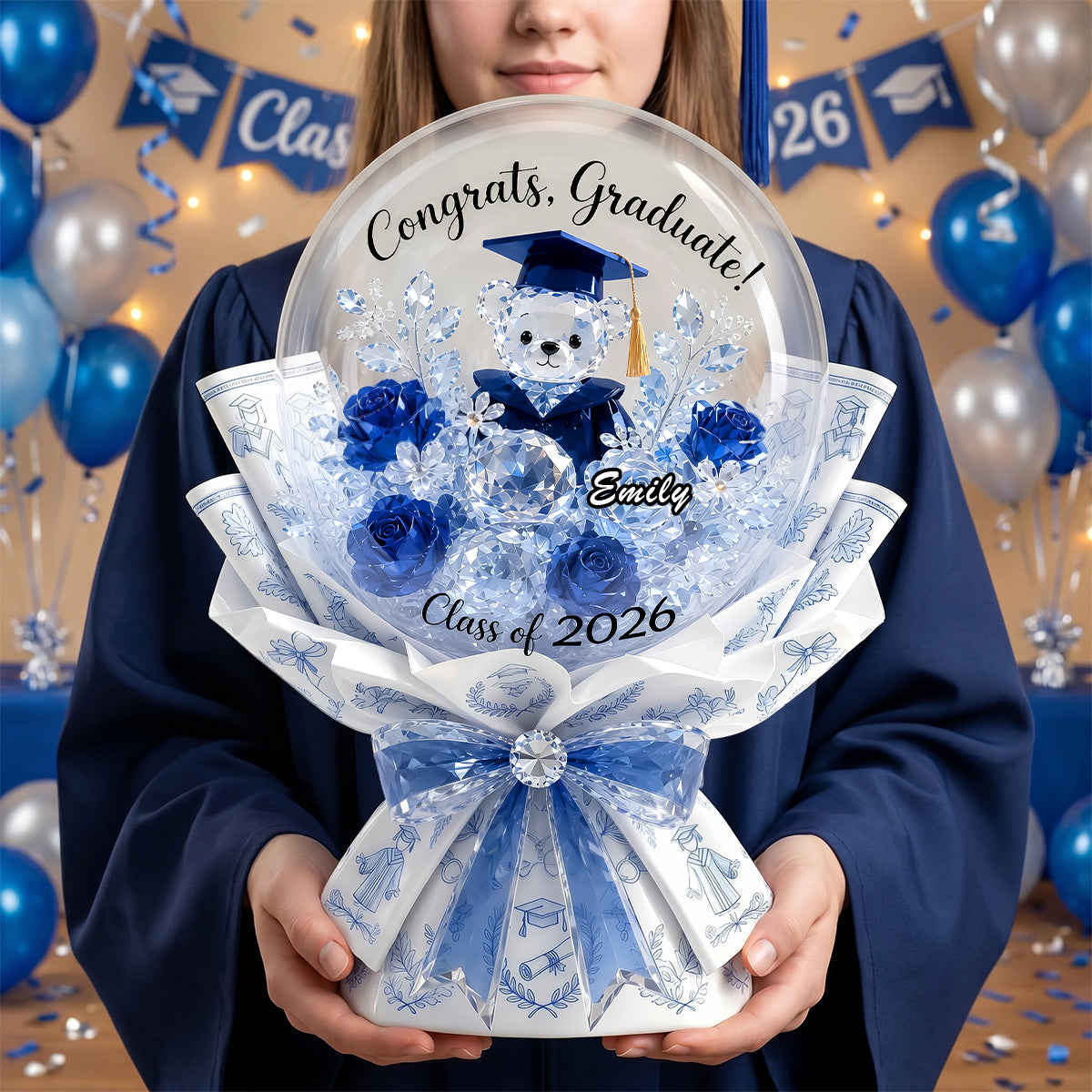 Graduation Blooming Bouquet Shaped Plaque - Personalized Gift For Graduation 01TYDH120526 - Shaped Plaques - GoDuckee