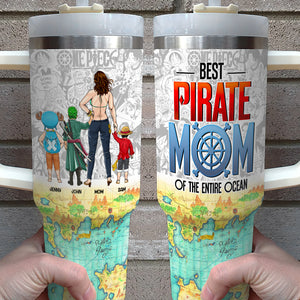 Personalized Gifts For Mom Tumbler Best Pirate Mom Of The Entire Ocean 03HUMH040424PA - Tumbler Cups - GoDuckee