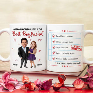 Abso-Bloomin-LutelyThe Best Boyfriend, Personalized Boyfriend Award Coffee Mug, Upload Photo - Coffee Mug - GoDuckee