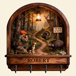 Adventure Key Hanger - Personalized Gifts For Hunting Lovers 03TODT161225 - Wood Sign - GoDuckee
