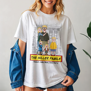Personalized Gifts For Family Shirt Cartoon Family 05ACPU120225HG - Shirts - GoDuckee