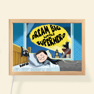 Personalized Gifts For Kid Light Frame Dream Big Superhero 03QHMH110124 - Canvas Print - GoDuckee