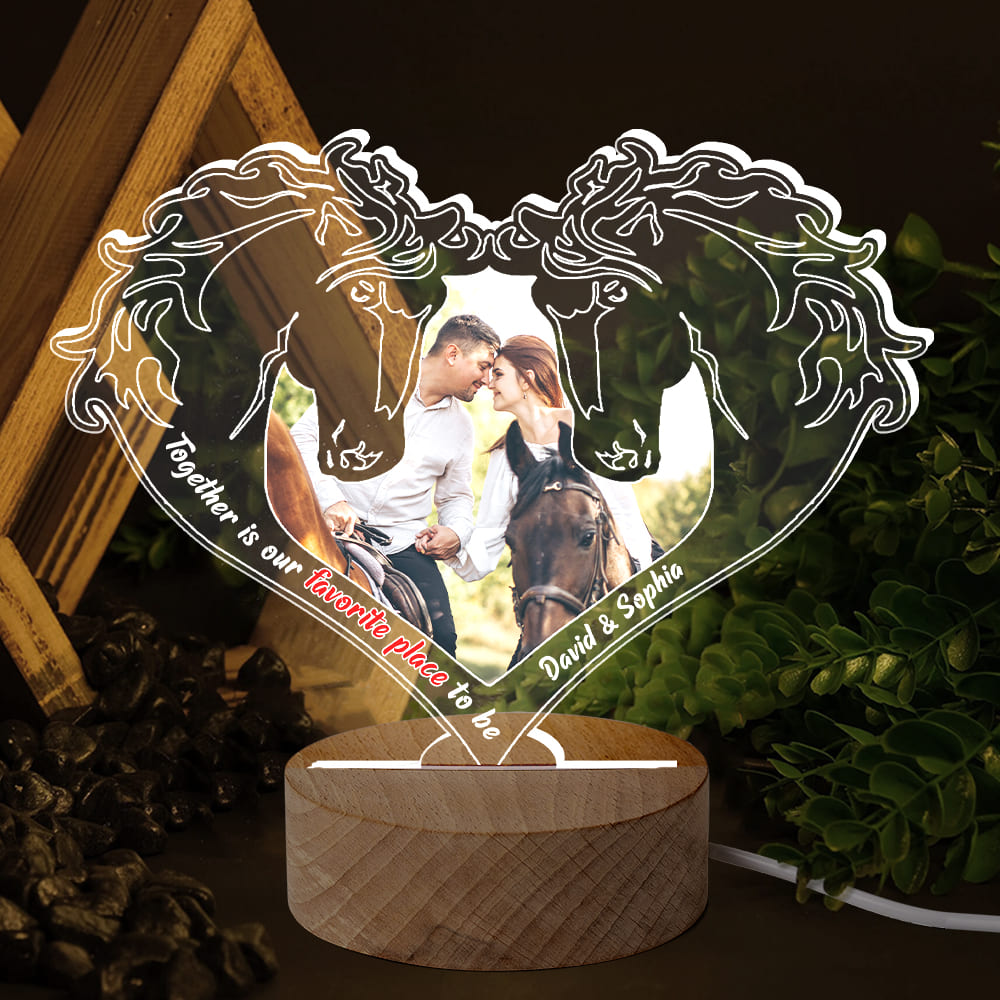 Couple, Together Is Our Favorite Place To Be, Personalized 3D Led Light, Valentine Gift, Couple Gift, 03OHPO211223 - Led Night Light - GoDuckee