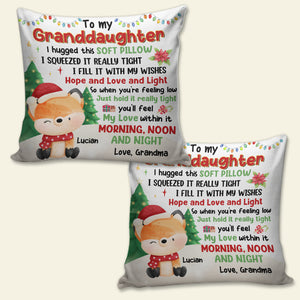 When You're Feeling Low, Just Hold It - Personalized Animals Square Pillow, Christmas Gift, Gift For Kid - Pillow - GoDuckee