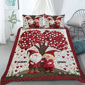 Personalized Gift For Grome Couple Valentine Quilt Bedding Set Special Line 01KALU080125 - Blanket - GoDuckee