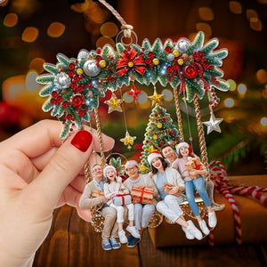 Custom Photo Gifts For Family Ornament Christmas 02KALU071024 - Ornament - GoDuckee