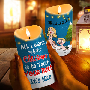 Personalized Gifts For Couple LED Candle 01ohtn301024hh Touch Your Butt It's Nice - Led Candle - GoDuckee