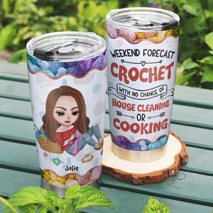 Personalized Gifts For Crocheting Girl Tumbler 03NAPU250724HH - Tumbler Cup - GoDuckee