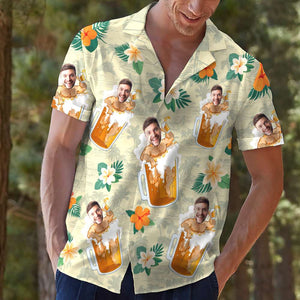 Custom Photo Gifts For Beer Man Hawaiian Shirt 03NATN070624 - Hawaiian Shirts - GoDuckee