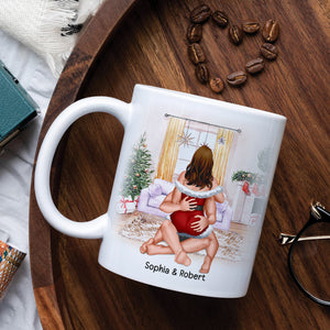 You Make Me And My Penis So Happy! Merry Christmas! Personalized Coffee Mug- Gift For Him/ Gift For Her- Christmas Gift- Couple Coffee Mug - Coffee Mug - GoDuckee