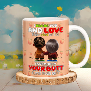 Personalized Gifts For Couples Coffee Mug I Adore And Love Every Part Of You 02OHLU240125 - Coffee Mug - GoDuckee