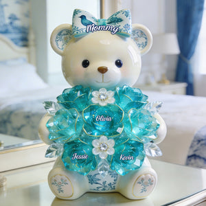 Sweet Bear Toile de Jouy Acrylic Plaque - Personalized Gifts For Mom 01PGTA310326 - Shaped Plaques - GoDuckee