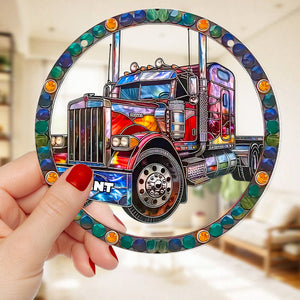 Personalized Gifts For Truck Lovers, Truck Acrylic Suncatcher Ornament 03ACDT300824 - Ornament - GoDuckee