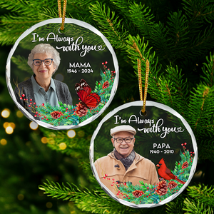 Custom Photo Gifts For Heaven Christmas Ornament 02acpu011024 - Ornament - GoDuckee