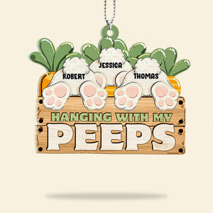 Personalized Gifts For Family Car Ornament Hanging With My Peeps 03QHDT190224 - Ornaments - GoDuckee