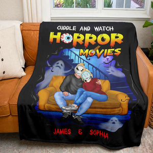 Personalized Gifts For Couple Blanket, Horror Movie Couple 01kapu110724pa - Blanket - GoDuckee