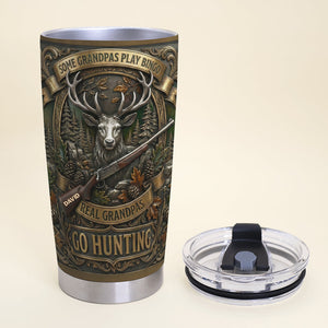 Hunting Grandpa 20oz Tumbler - Personalized Gifts For Grandpa Tumbler 02PAQN280226 - Tumbler Cup - GoDuckee