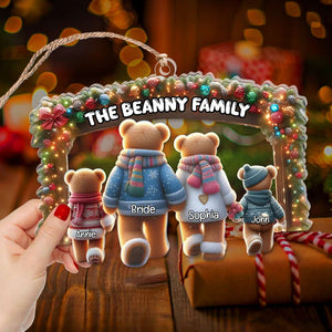 Personalized Gifts For Family, Bear Family Walking Hand In Hand 01OHLU291024 - Ornament - GoDuckee