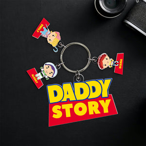 Dad Story Keychain - Personalized Gifts For Dad 02kaqn070525 - Keychains - GoDuckee