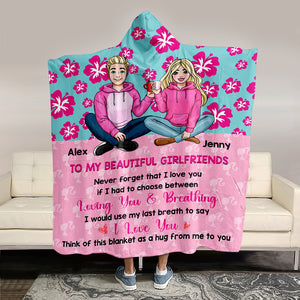 Personalized Gifts For Couple Wearable Blanket Hoodie 06XQMH161224HH - Blanket - GoDuckee