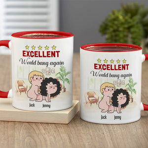 Excellent Would Bang Again - Personalized Couple Mug - Gift For Funny Couple - Coffee Mug - GoDuckee