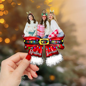 Custom Photo Gifts For Friends Christmas Ornament 03natn210924 Besties Forever - Ornament - GoDuckee