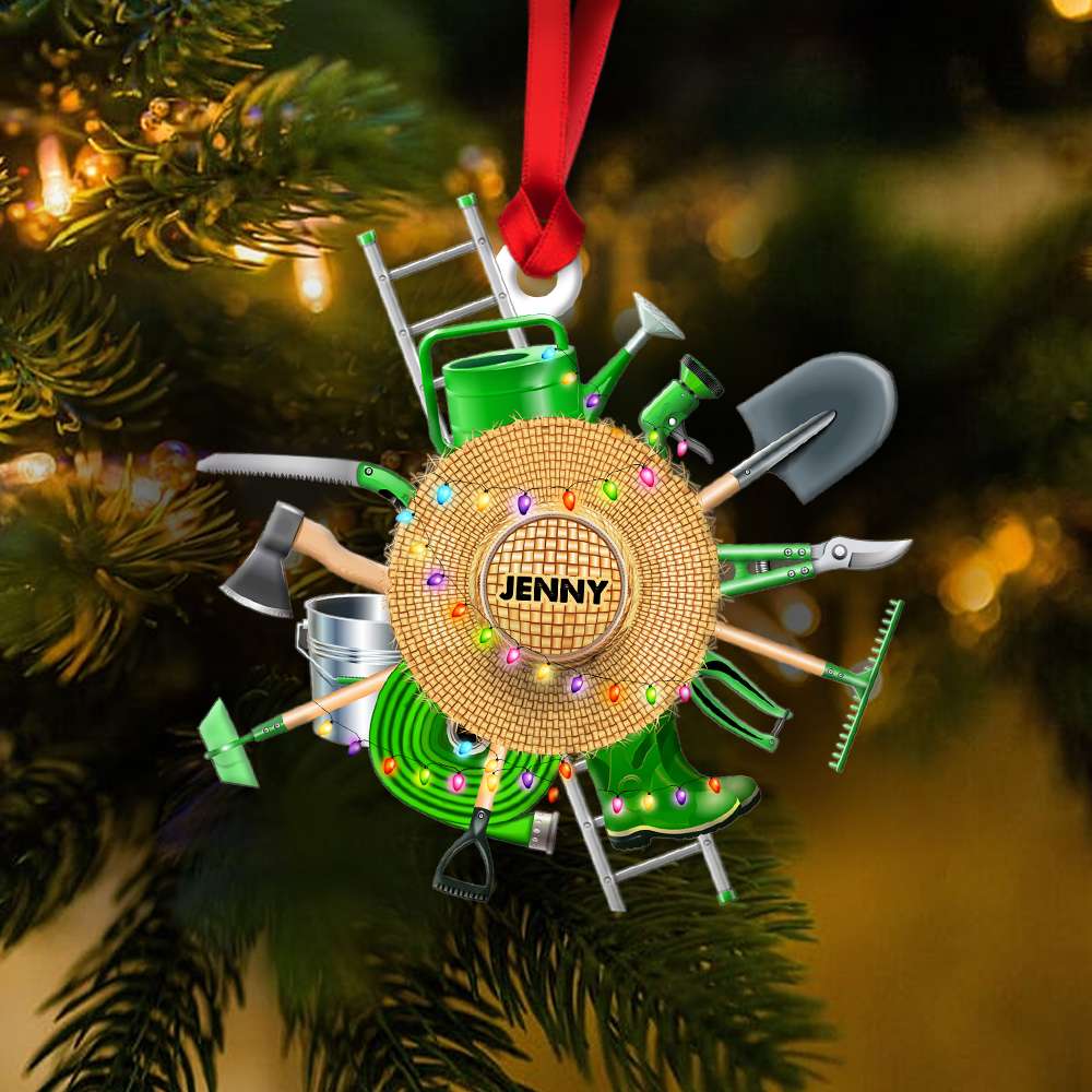 Gift For Gardening, Personalized Acrylic Ornament, Gardening Stuffs Ornament, Christmas Gift - Ornament - GoDuckee