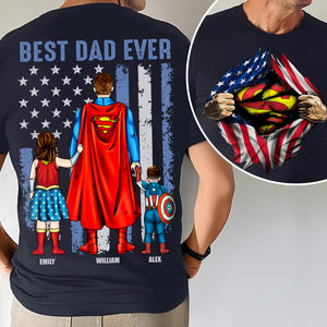 Personalized Gifts For Dad Shirt, Best Dad Ever 01ACDT050425PA - Shirts - GoDuckee
