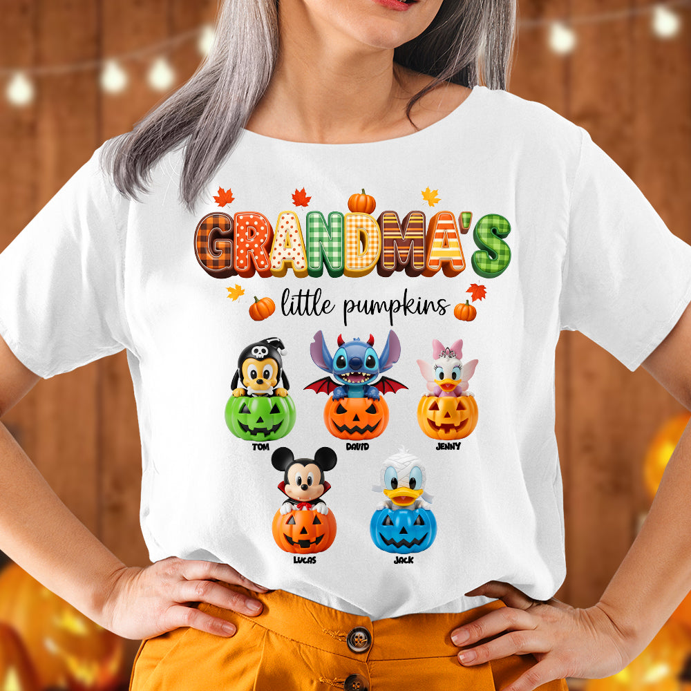 Little Pumpkins Personalized Halloween Gifts For Grandma And Mom Shirt 04pgtn220825 - Shirts - GoDuckee