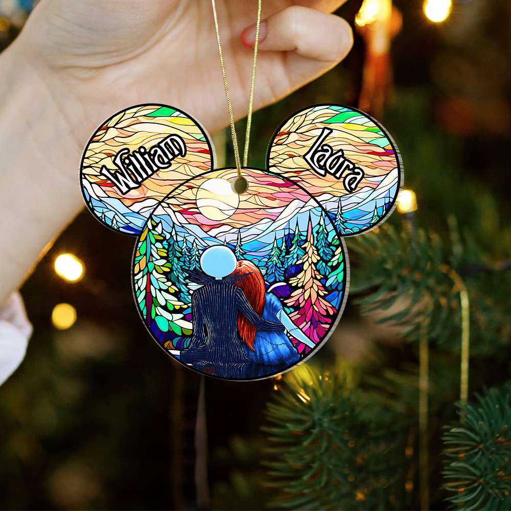 Personalized Gifts For Couple, Acrylic Ornament Hugging Couple 03ACDT070824 - Ornament - GoDuckee
