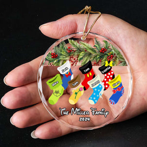 Personalized Gifts For Family Christmas Ornament Socks Family 03ACDT270924 - Ornament - GoDuckee