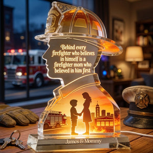 Firefighter Mother Light Box - Personalized Gifts For Moms 03pgta100426 - Light Box - GoDuckee