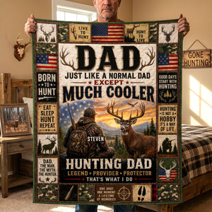 Born To Hunt Blanket - Personalized Gifts For Dad 03TYDH290426 - Blanket - GoDuckee