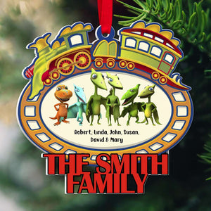 Dinosaur Family 05OHDT251123 Personalized Ornament, Gifts For Family - Ornament - GoDuckee