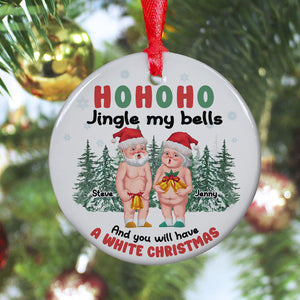 Hohoho Jingle My Bells, Personalized Ornament, Christmas Gifts For Funny Couple - Ornament - GoDuckee